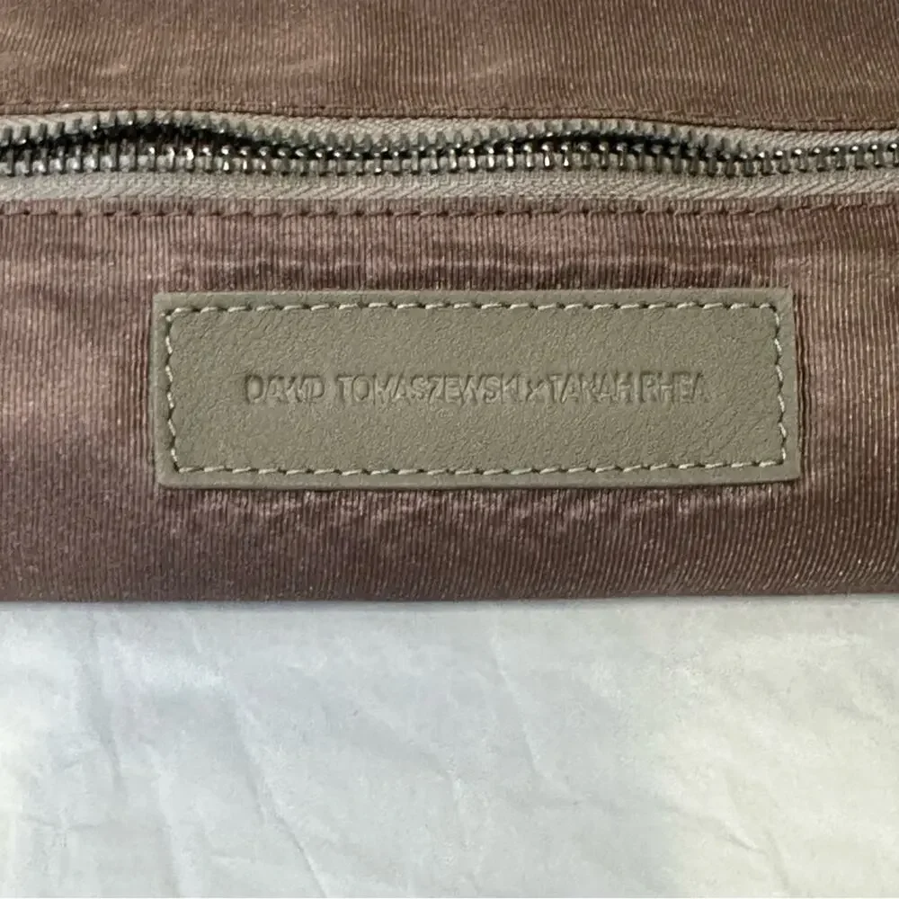 Dawid Tomaszewski x Tanah Rhea Berlin Smoke Leather Fold-over Envelope Clutch